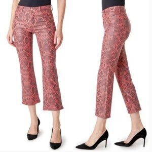 J Brand Selena Mid-Rise Crop Boot Jeans Coated Kalani Boa Pink